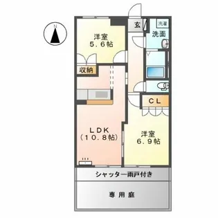 シャローム【1階】の間取り