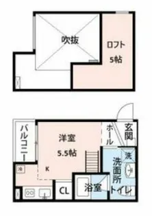 ドメーヌ堺【205号室】の間取り
