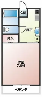 コーポ幸【202号室】の間取り