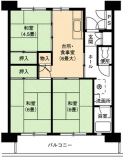 UR木場4号棟【1102号室】の間取り