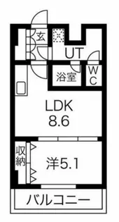 ONE ROOF FLAT TENJINBASHI【13階】の間取り