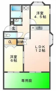 ガーデンハウス東落合6号棟【1階】の間取り