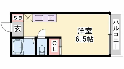 リアンジュ宇佐崎【106号室】の間取り