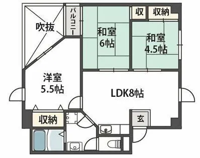 ハピネス栄町【103号室】の間取り