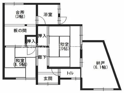 大阪府東大阪市喜里川町【一戸建】の間取り