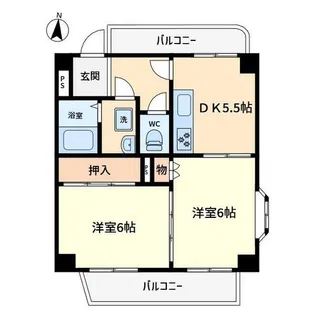 サンパレス21尼崎【303号室】の間取り