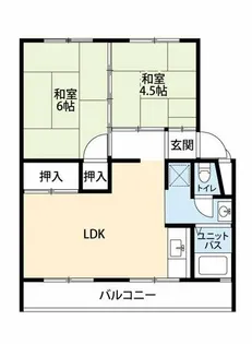 公社賃貸SMALIO 牧野【1-207号室】の間取り