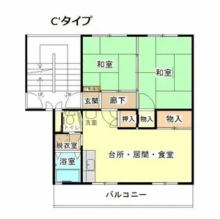 公社賃貸SMALIO 牧野B【8-108号室】の間取り