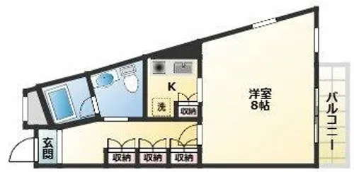 大阪府大阪市東住吉区矢田4丁目【マンション】の間取り