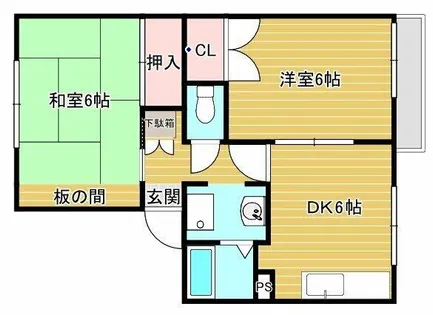 ドミール島泉B棟【2階】の間取り
