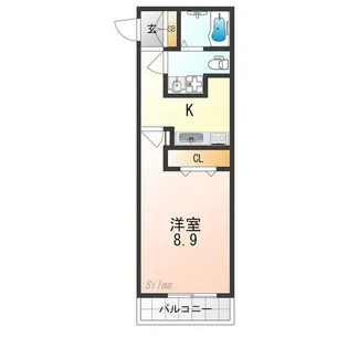 グランドーリアSAIIN高辻【3階】の間取り