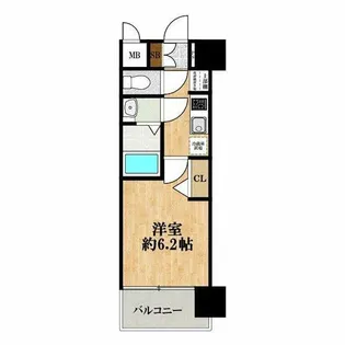 プレサンス難波インフィニティ【7階】の間取り