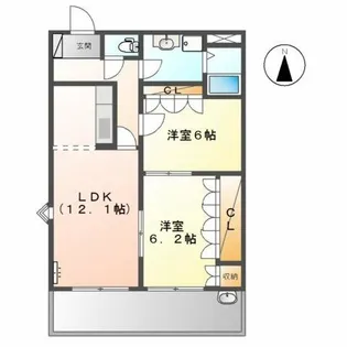 ロイヤルヒルズ上野【2階】の間取り