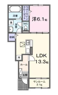 ハピネスB【103号室】の間取り