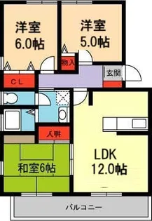 エスポワール小戸(おおべ)【3階】の間取り