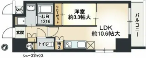 メセナ緑地公園【3階】の間取り