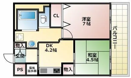 サンリスタ守口【5階】の間取り