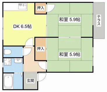 ヴェルディー栗東【0101号室】の間取り