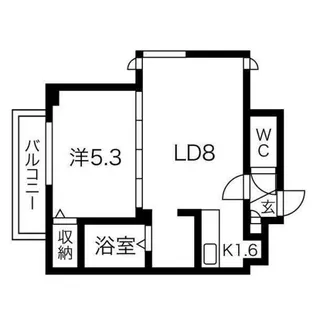 ラ・トゥール18【6階】の間取り