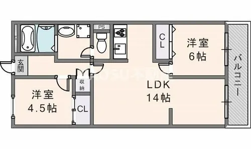石賀ハイム【3階】の間取り