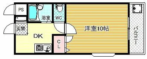 コンフォール林 別館【208号室】の間取り