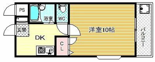 コンフォール林 別館【208号室】の間取り