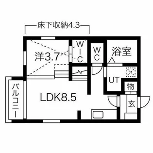 HS津金【1階】の間取り