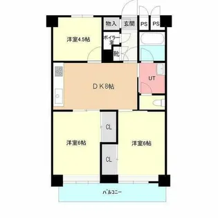 平岸パールハイム【4階】の間取り