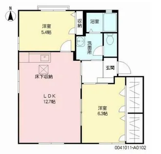 芙蓉・ロイヤルハイツ【202号室】の間取り