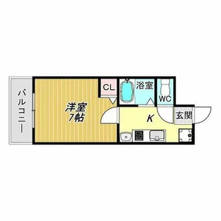 フローライト長居【7階】の間取り