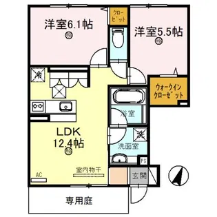 ソシア B【B101号室】の間取り