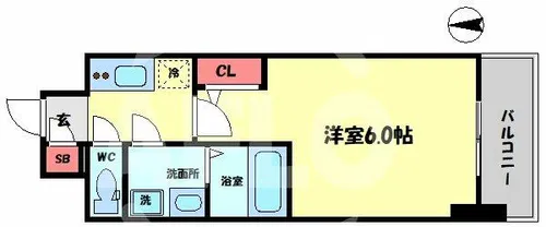 エスリードレジデンス梅田フロント【9階】の間取り