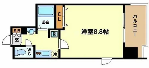 レジデンス中之島【6階】の間取り