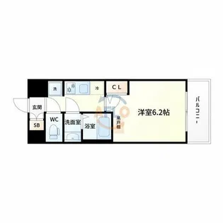 ソルテラスOSAKA GATE【9階】の間取り