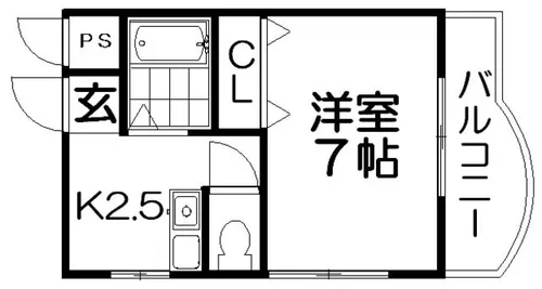 フローレ枚方【3階】の間取り