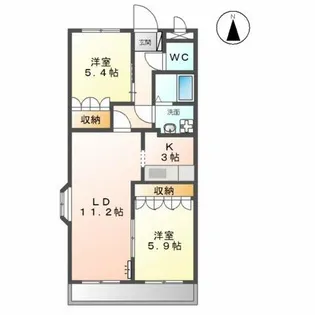 ロワール【3階】の間取り
