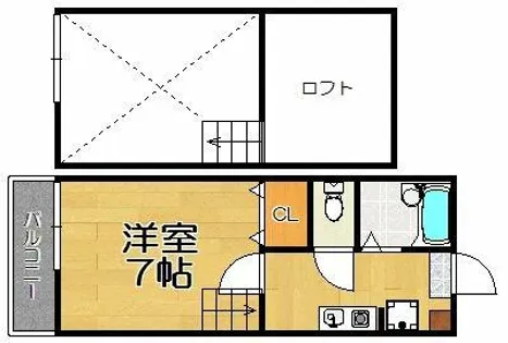 ミウエクセル美野島【2階】の間取り
