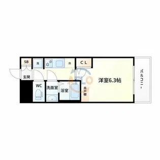 ソルテラスOSAKA GATE【13階】の間取り