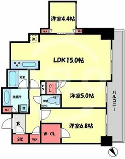 ザ・セントラルマークタワー【14階】の間取り