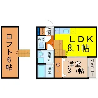 カンファーフォレスト【1階】の間取り