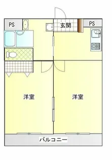 エトス大名【703号室】の間取り