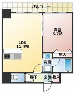 ORSUS新大阪【3階】の間取り