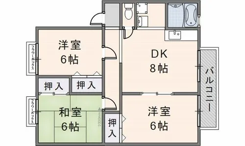 サンビレッジ東大阪【2階】の間取り