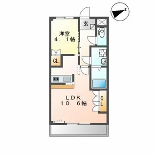 ラ・フォーネ東脇【2階】の間取り