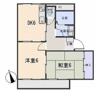 ハピネス西之坊【103号室】の間取り