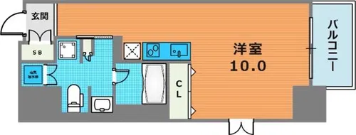 レジディア神戸磯上【1009号室】の間取り