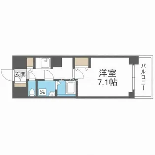 ウィルテラスなんば南【4階】の間取り