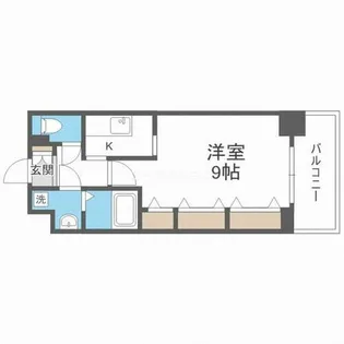 ウィルテラスなんば南【10階】の間取り