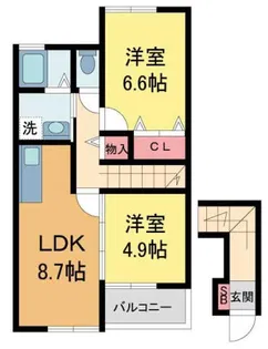 Glanz松下【2階】の間取り