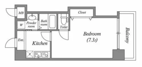 Uresidence京橋【5階】の間取り